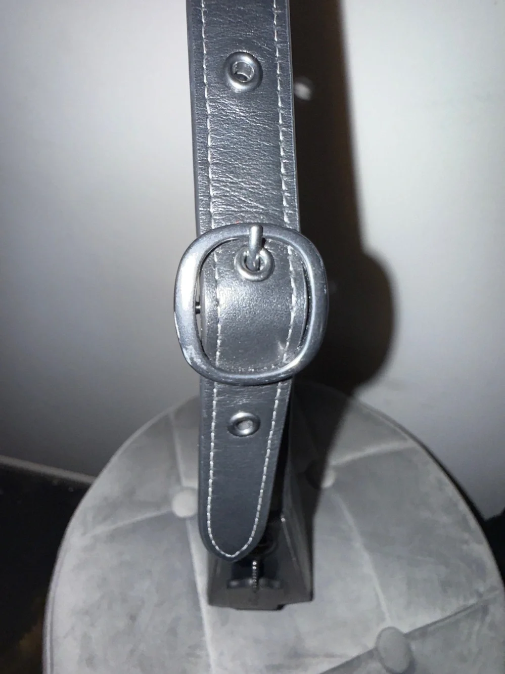 Coach “Eliza” Black Leather Shoulder Bag with Tab Closure